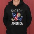 God Bless America Leopard Christian 4Th Of July Women Hoodie