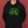 Green Lips Sexy Irish Leopard Shamrock St Patricks Day Graphic Design Printed Casual Daily Basic Women Hoodie
