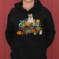 Groovy Spooky Mama Ghost Boo Halloween Costume Retro Hippie Women Hoodie