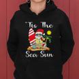 Happy Christmas In July Santa Surfing Lake Party Women Hoodie