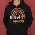Hello Third Grade Team 3Rd Grade Back To School Rainbow Kids Women Hoodie