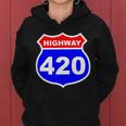 Highway 420 Sign Weed Women Hoodie