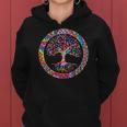 Hippie Colorful Tree Circle Official Custom Women Hoodie Graphic Print Hooded Sweatshirt