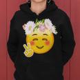 Hippy Smiley Face Peace Sign Tshirt Women Hoodie