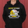 House Divided I Only Raise Ballers Baseball Softball Mom And Dad Women Hoodie