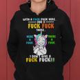 I Dont Give A Fuck Fuck Offensive Funny Unicorn Women Hoodie