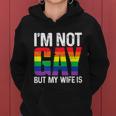 Im Not Gay But My Boyfriend Is Funny Gay Couple Gay Pride Women Hoodie