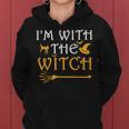 Im With The Witch Funny Halloween Costume Couples Women Hoodie
