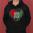 Juneteenth Freedom Day Heart Traditional Colors Women Hoodie