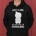 Just A Girl Who Loves Penguins Gentoo Adelie Penguin Lovers Funny Gift Women Hoodie