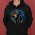 K-9 With Police Officer Silhouette Women Hoodie