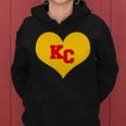 Kc Football Heart Kansas City Fan Women Hoodie