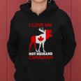 Lgbn I Love Husband Canadian Maple Leaf Animal Canada Day Women Hoodie