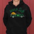 Loads Of Luck - St Pattys Day Vintage Pickup Truck Women Hoodie Graphic Print Hooded Sweatshirt