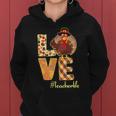 Love Teacher Life Turkey Thanksgiving Tshirt Women Hoodie