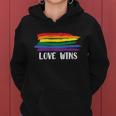 Love Wins Lgbt Gay Pride Lesbian Bisexual Ally Quote V2 Women Hoodie