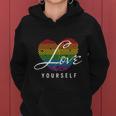 Love Yourself Rainbow Lgbt Fingerprint Pride Month Women Hoodie