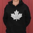 Maple Leaf Flag Vintage Red White Funny Canada Day Women Hoodie