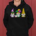 Mardi Gras Gnomes Holding Mask Love Mardi Gras Gnome Women Hoodie Graphic Print Hooded Sweatshirt