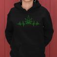 Marijuana Leaf Heartbeat Women Hoodie