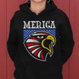 Merica 4Th Of July American Flag Bald Eagle Mullet 4Th July Gift Women Hoodie