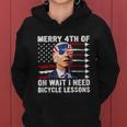 Merry 4Th Of July Biden Bike Bicycle Falls Off Anti Biden Women Hoodie