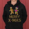 Merry X-Mas Funny Gingerbread Couple Tshirt Women Hoodie