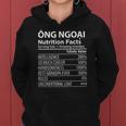 Ong Ngoai Nutrition Facts Vietnamese Grandpa Women Hoodie Graphic Print Hooded Sweatshirt
