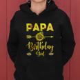 Papa Of The Birthday Girl Funny Dad Sunflower Women Hoodie