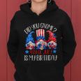 Patriotic Gnome In American Flag Outfit 4Th Of July Birthday Gift Women Hoodie