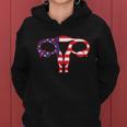 Patriotic Uterus American Flag Womens Rights 1973 Pro Roe Women Hoodie