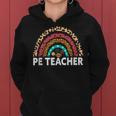 Pe Teacher - Physical Education Teacher Leopard Rainbow Women Hoodie