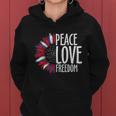 Peace Love Freedom For 4Th Of July Plus Size Shirt For Men Women Family Unisex Women Hoodie