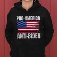 Pro America Anti Joe Biden Usa Flag Political Patriot Women Hoodie