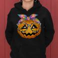 Pumpkin Face Tie Dye Leopard Glasses Halloween Costume Kids Women Hoodie