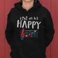 Put On A Happy Face Music Notes Funny Teacher Tshirt Women Hoodie