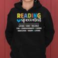 Reading Teacher Literacy Coach Cute Reading Specialist Women Hoodie