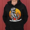 Retro Surfing Trex Women Hoodie