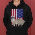 Sausage Patriotic Cat Usa Pride American Flag Funny Gift Women Hoodie