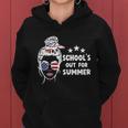 Schools Out For Summer Last Day Of School Messy Bun Us Gift Women Hoodie