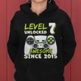 Six 7Yr Bday Son Boy Funny Gamer 7Th 7 Years Old Birthday Women Hoodie