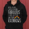 So Fabulous I Piss Glitter And Poop Rainbows Women Hoodie