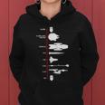 Spaceship Timeline Science Fiction Rocket Women Hoodie