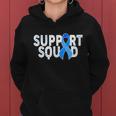 Support Squad Colon Cancer Awareness Blue Ribbon Tshirt Women Hoodie