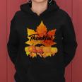 Thankful Autumn Leaves Thanksgiving Fall Tshirt Women Hoodie