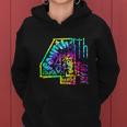 Tie Dye Fourth 4Th Grade Typography Funny Back To School Women Hoodie