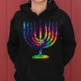 Tie Dye Menorah Hanukkah Chanukah Women Hoodie