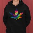 Tie Dye Pot Leaf Women Hoodie