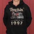 Trucker Truckin Since 1997 Trucker Big Rig Driver 25Th Birthday Women Hoodie