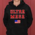 Ultra Maga Varsity Usa United States Flag Logo Tshirt Women Hoodie